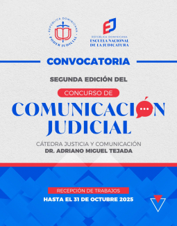 Poder Judicial y ENJ convocan periodistas al segundo concurso Comunicación Judicial doctor Adriano Miguel Tejada